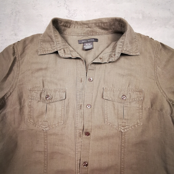 Tan Button-Up Shirt - Picture 9 of 9